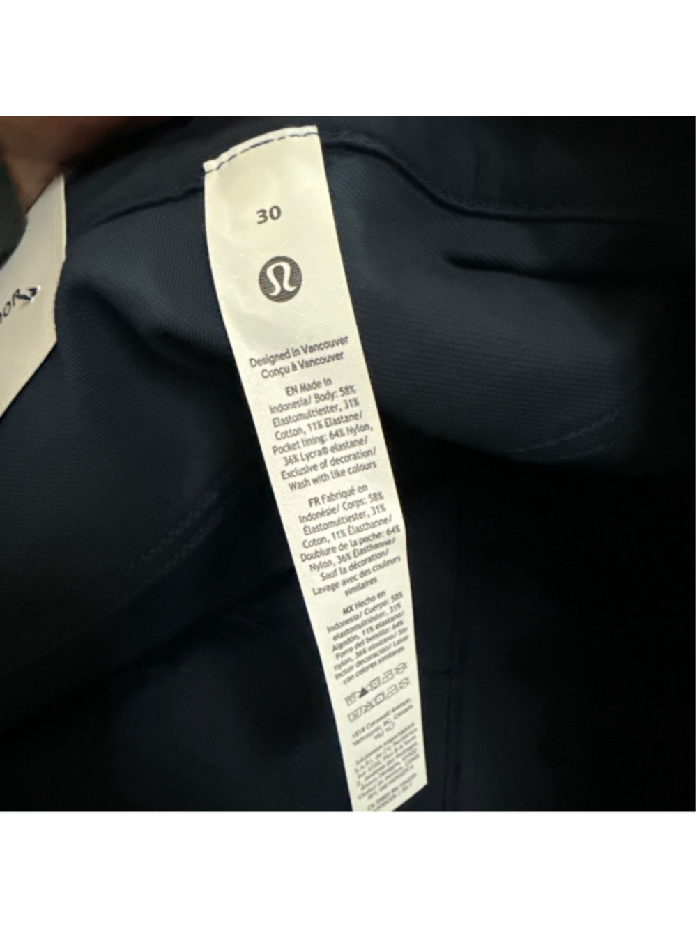 Women's Lululemon Navy EasyFive Low-Rise Wide Leg Pants 30 - Picture 6 of 7
